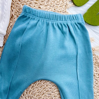 Conj. Casaco Cavalinho e Calça - Off White e Verde